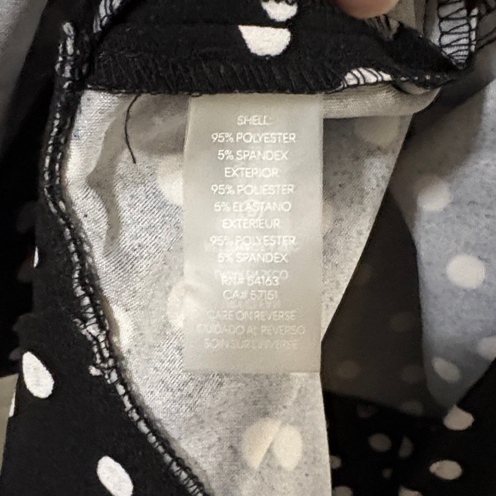 NWT Calvin Klein Fit and Flair Black Polka Dot Dress size 6 - Picture 6 of 10